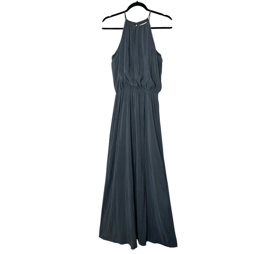 H&M Conscious Maxi Dress Women Size 6 Gray Formal Wedding Elegant Sleeveless - Picture 2 of 11